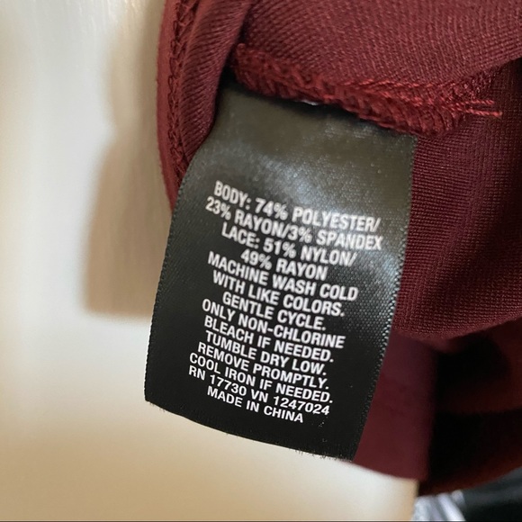 Burgundy/Wine XS/TP Sleeveless A-line Dress - Picture 7 of 7